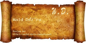 Wald Dóra névjegykártya